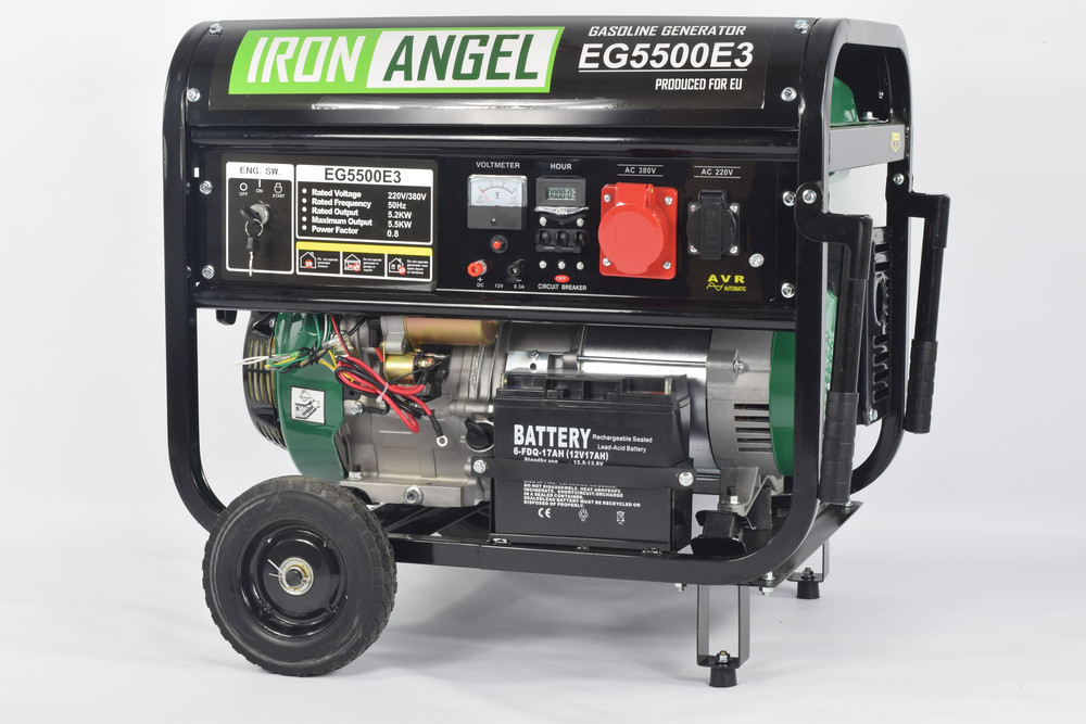 Генератор IRON ANGEL EG5500E3 модель 2020г.